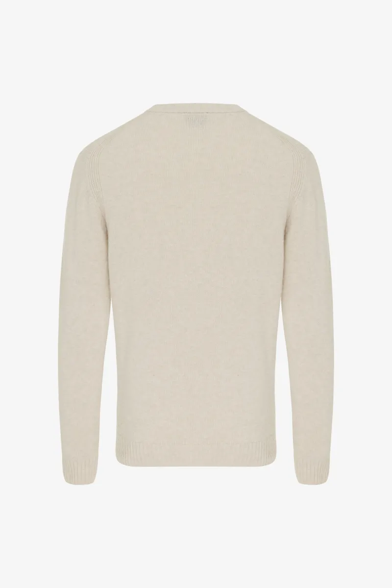 Textured Roundneck | Gebroken wit