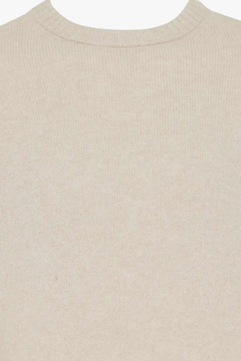 Textured Roundneck | Gebroken wit