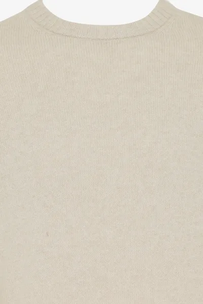 Textured Roundneck | Gebroken wit
