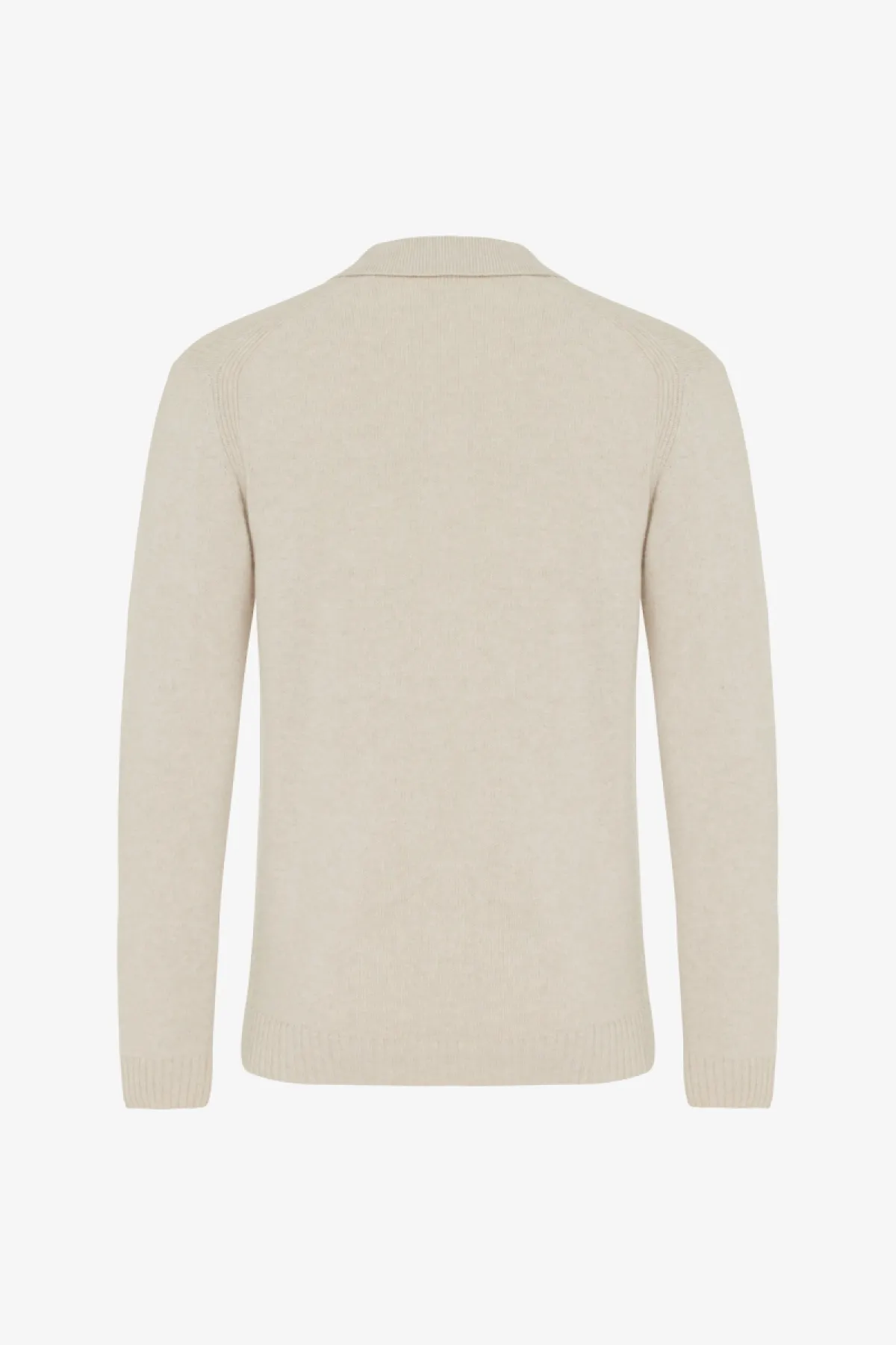 Textured Polo Button | Gebroken wit
