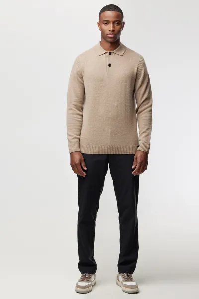Textured Polo Button | Bruin