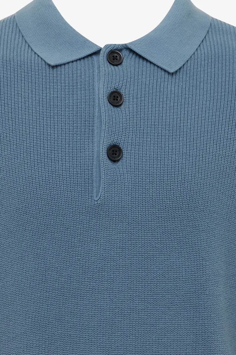 Longsleeve Polo | Lichtblauw