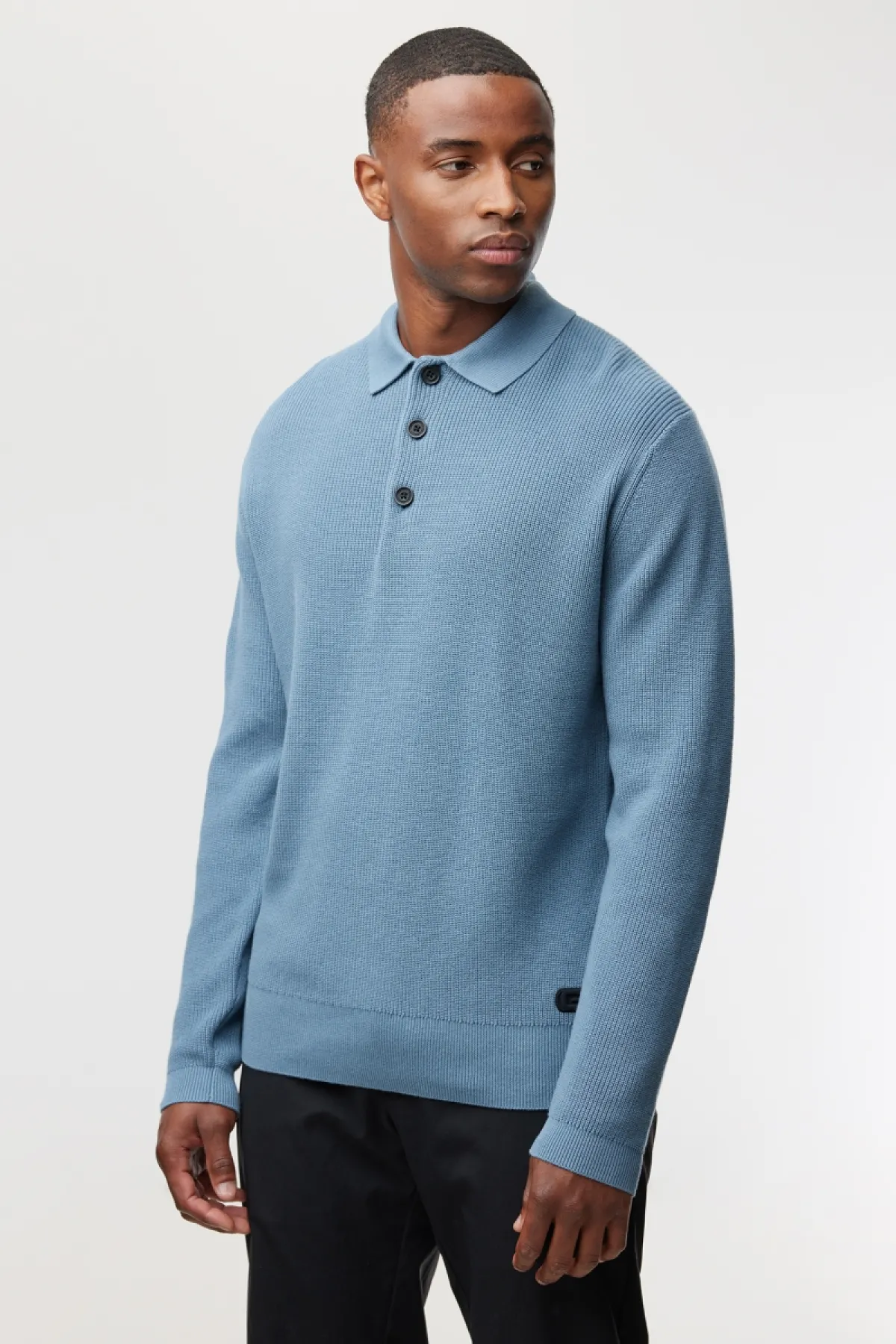 Longsleeve Polo | Lichtblauw