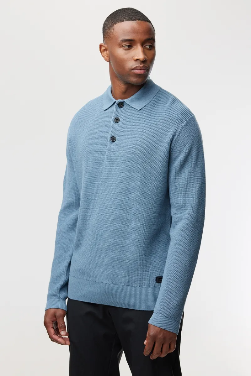 Longsleeve Polo | Lichtblauw
