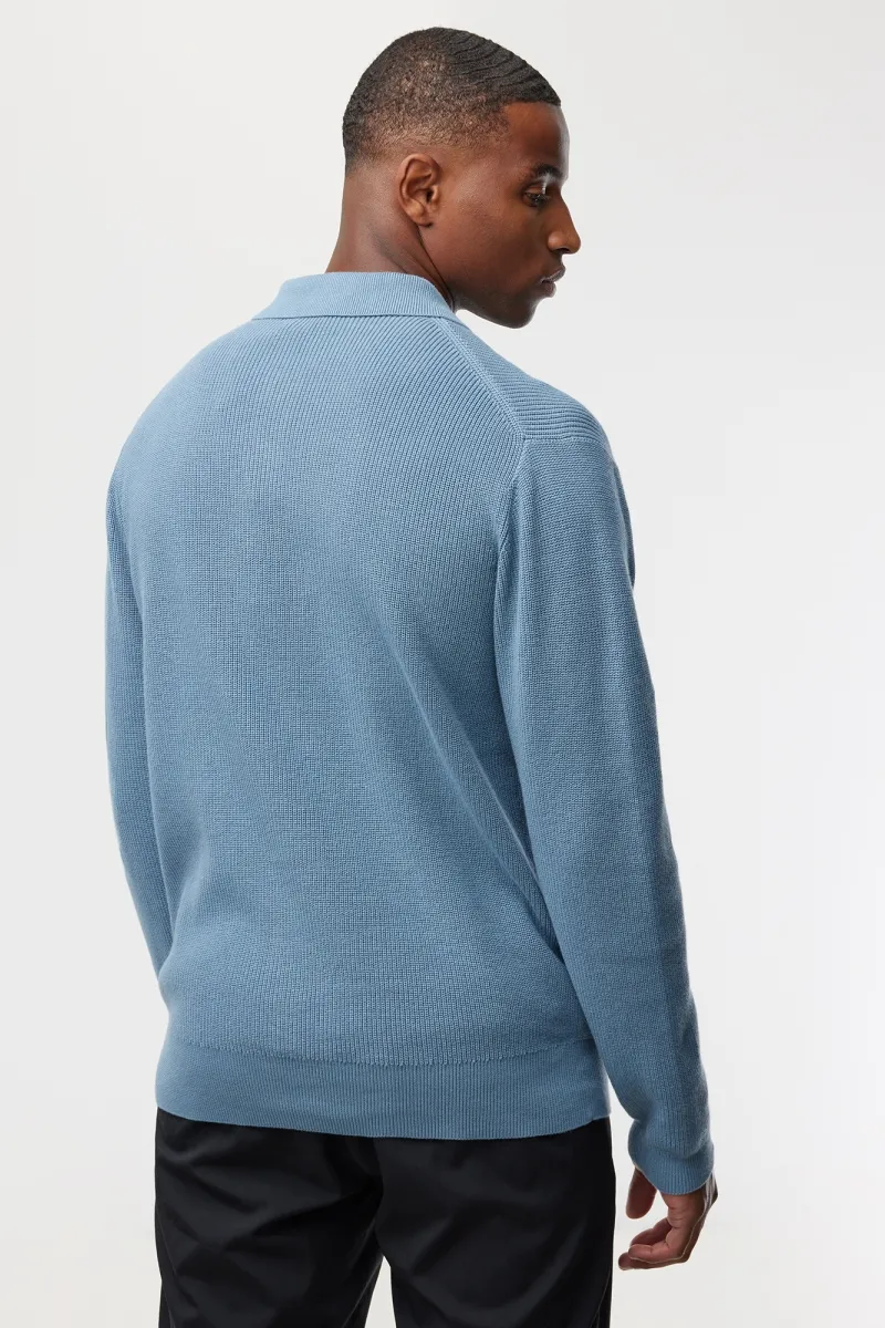 Longsleeve Polo | Lichtblauw