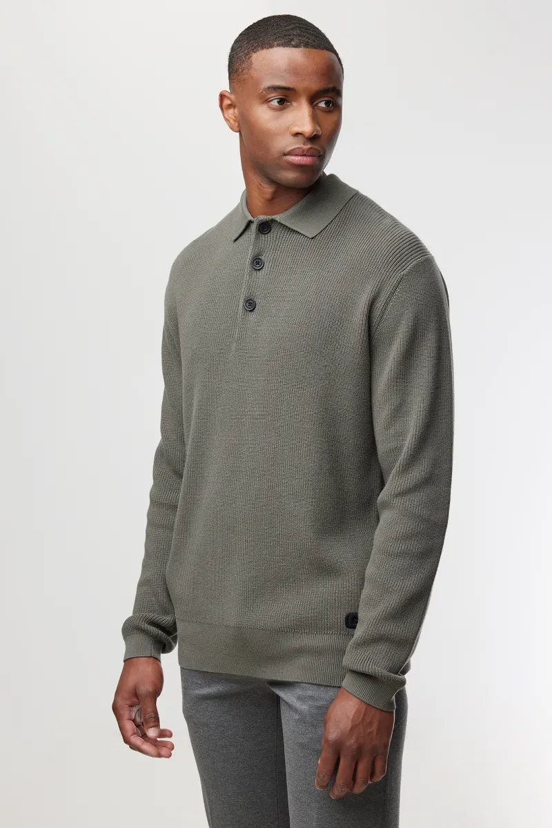 Longsleeve Polo | Groen