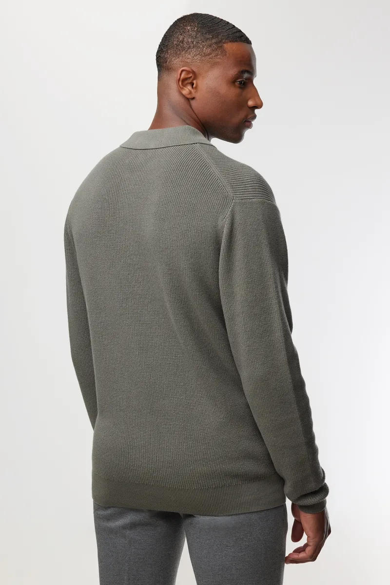 Longsleeve Polo | Groen