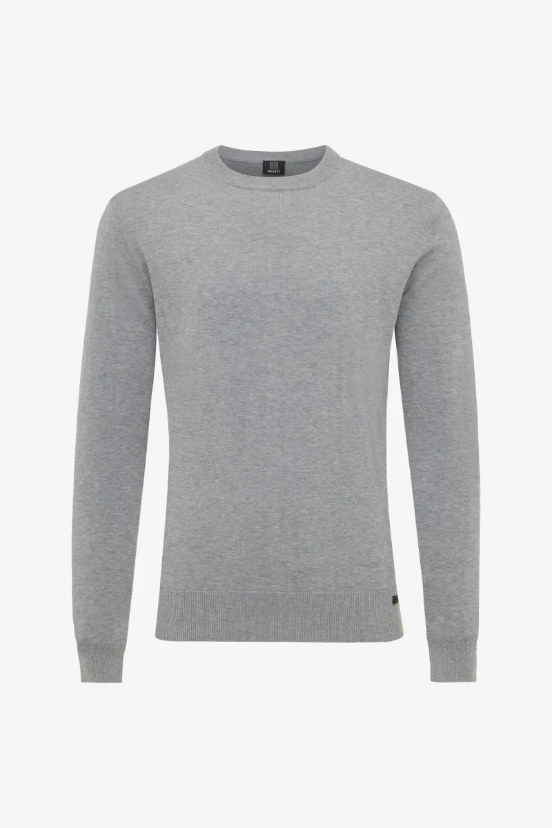 Round Neck Longsleeve | Grijs