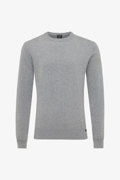 Round Neck Longsleeve | Grijs