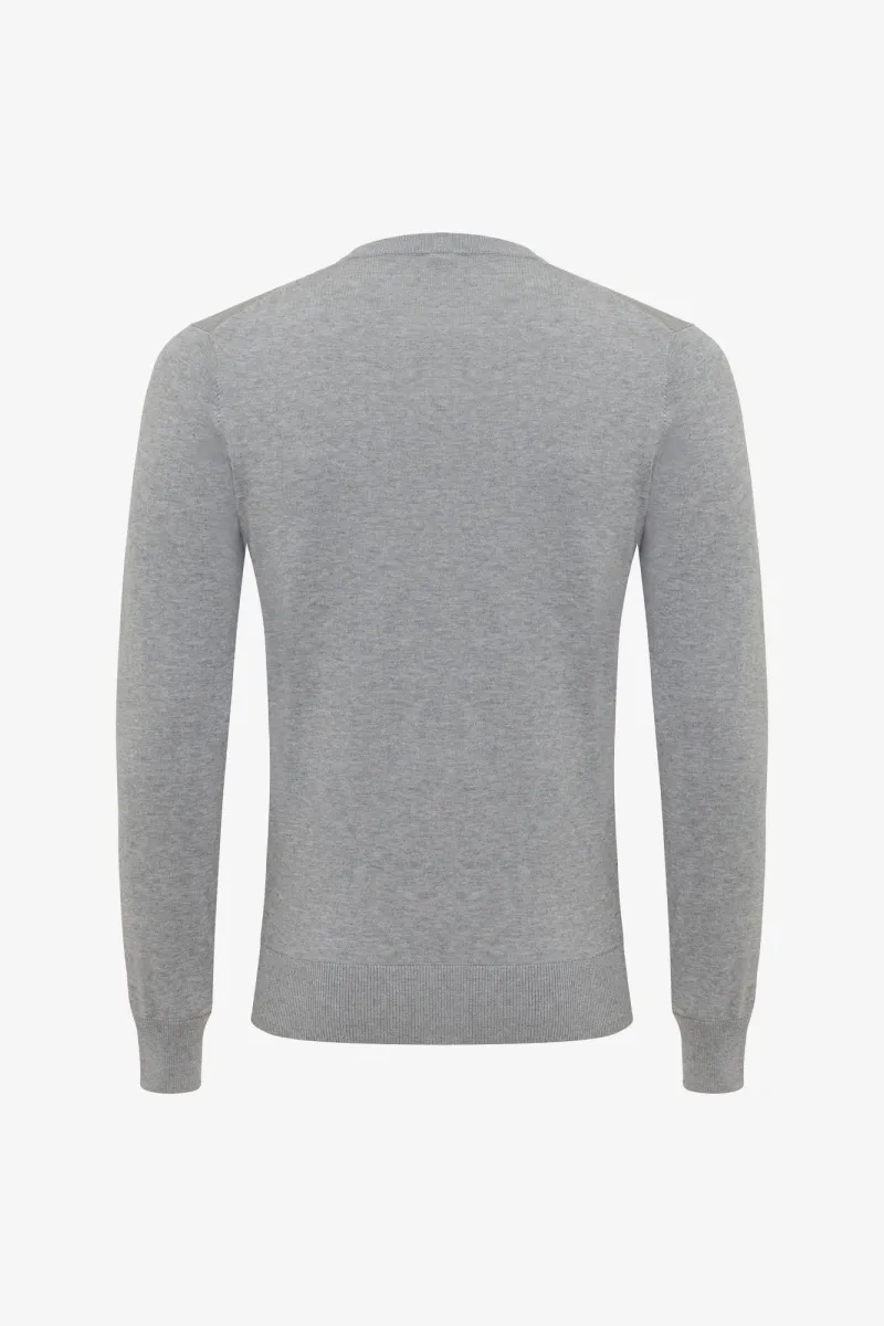 Round Neck Longsleeve | Grijs