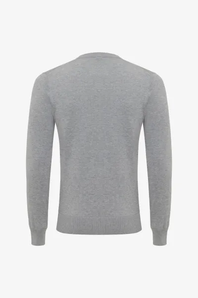 Round Neck Longsleeve | Grijs