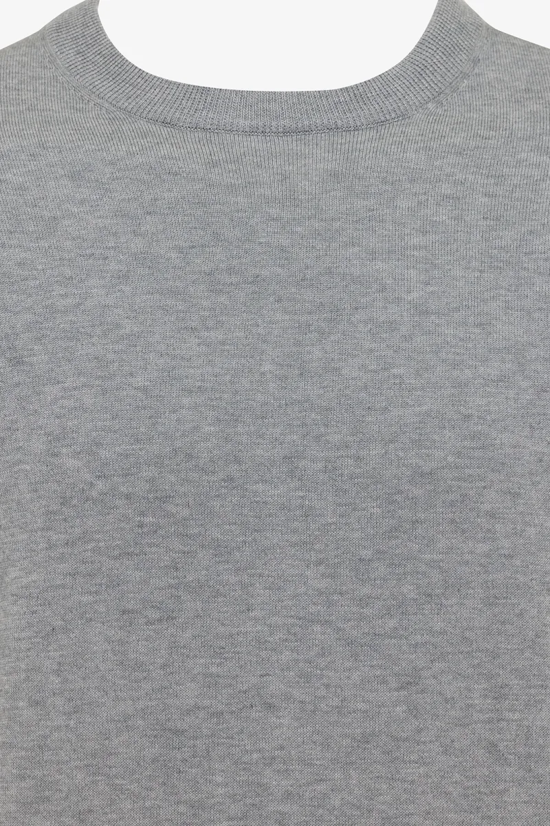 Round Neck Longsleeve | Grijs