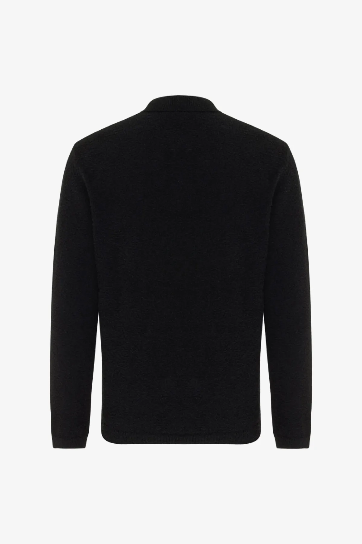 Monogram Longsleeve Polo | Zwart