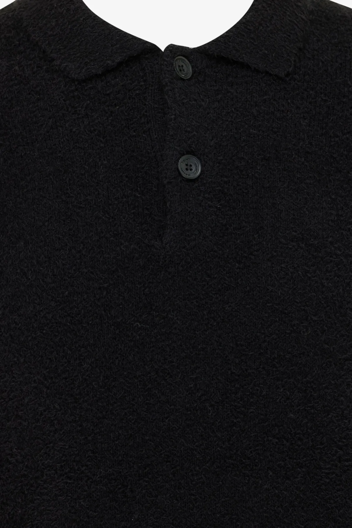 Monogram Longsleeve Polo | Zwart