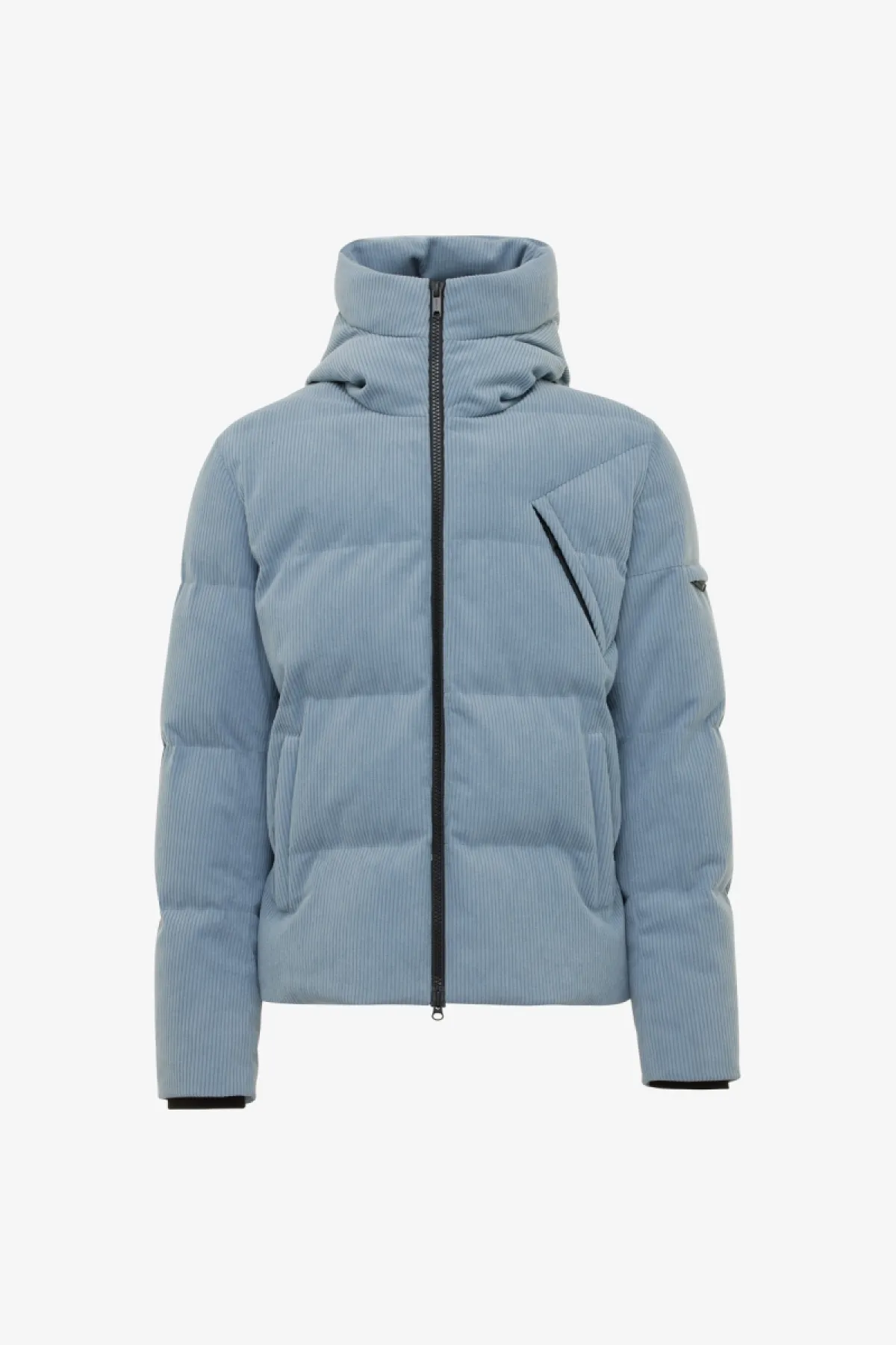 Rib Structuur Winterjas | Blauw