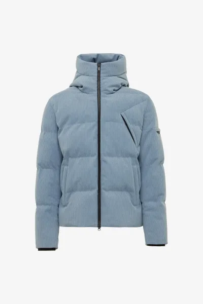 Rib Structuur Winterjas | Blauw