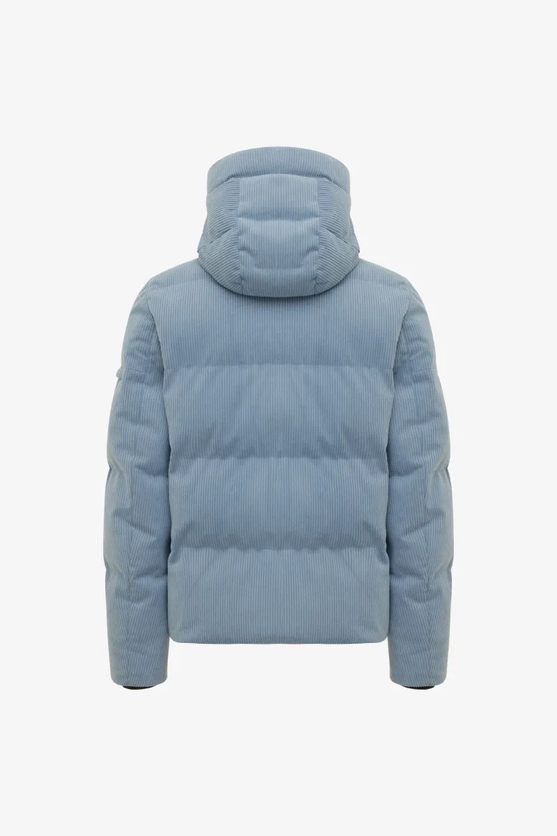 Rib Structuur Winterjas | Blauw