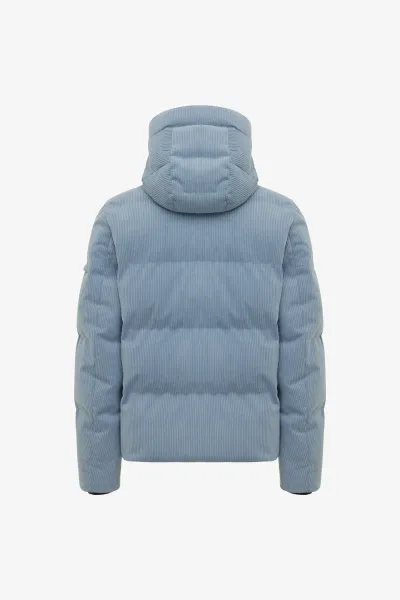 Rib Structuur Winterjas | Blauw