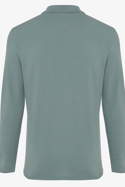 PIQUE POLO LANGE MOUW GROEN