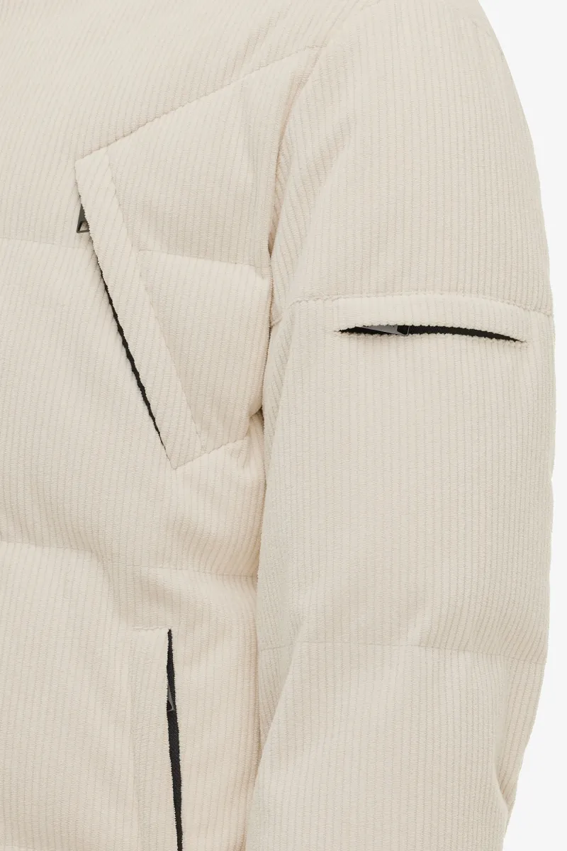 Rib Structuur Winterjas | Beige