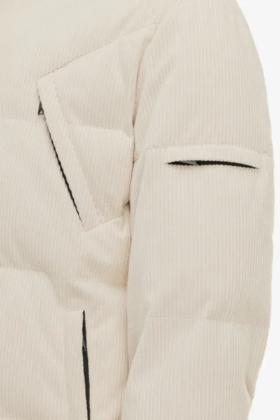 Rib Structuur Winterjas | Beige