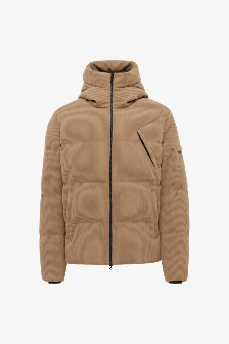 Rib Structuur Winterjas | Bruin