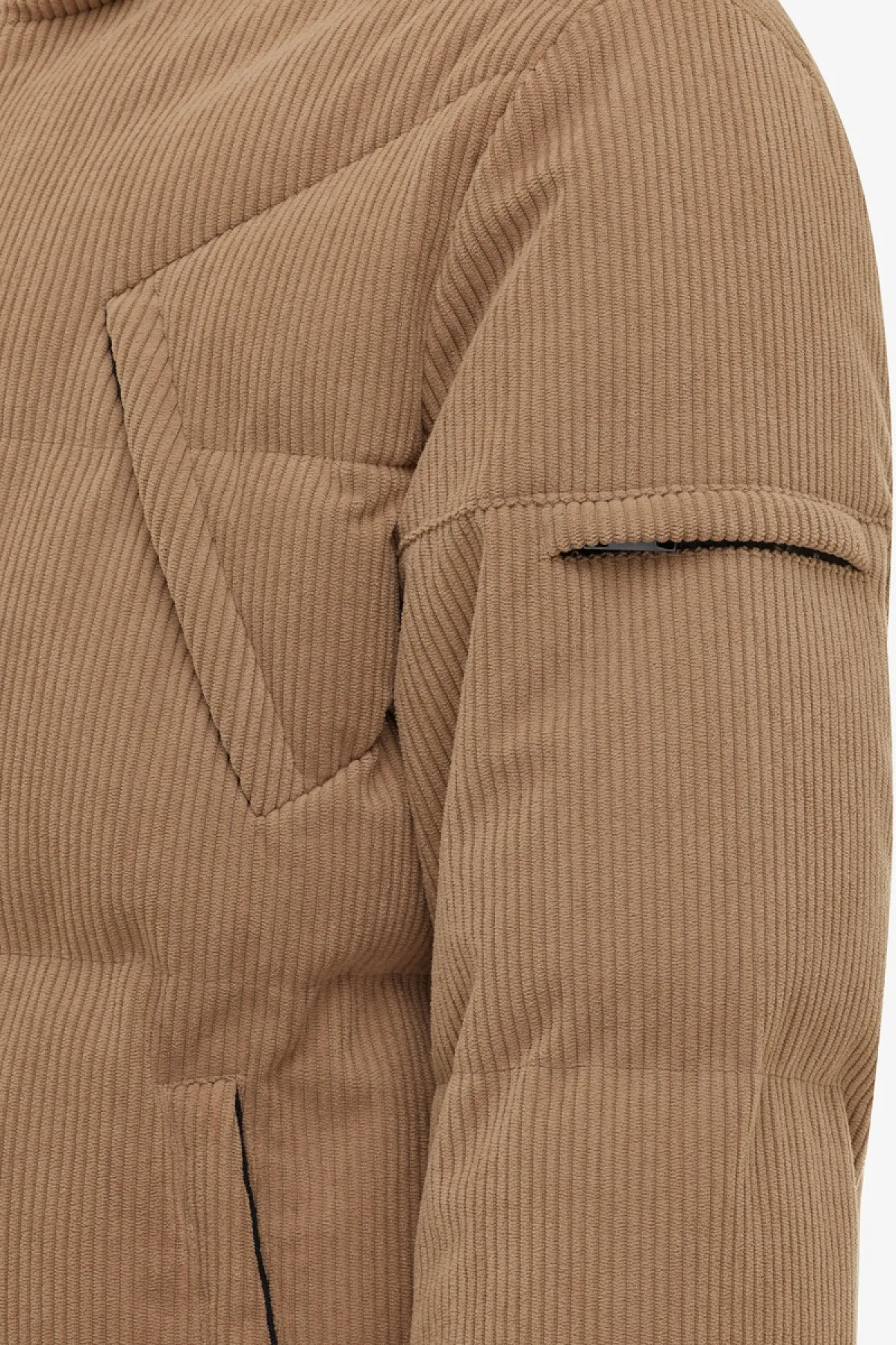 Rib Structuur Winterjas | Bruin