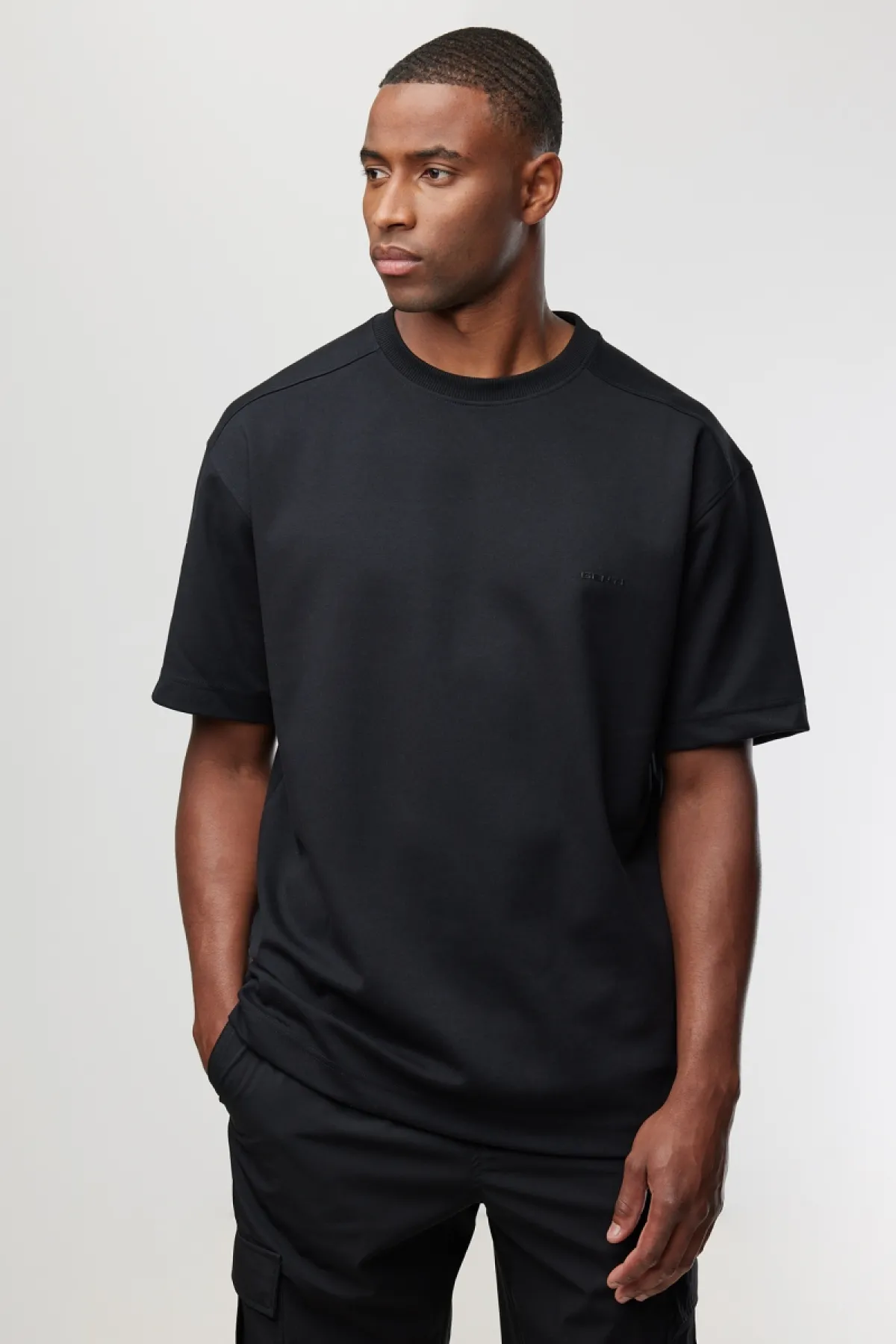 Relaxed fit T-shirt | Zwart