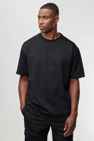 Relaxed fit T-shirt | Zwart