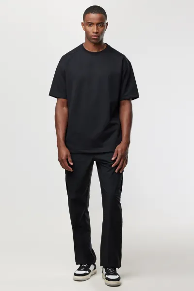 Relaxed fit T-shirt | Zwart