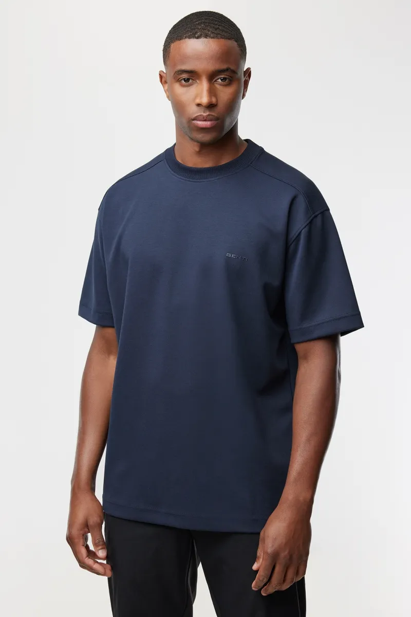Relaxed fit T-shirt | Donkerblauw