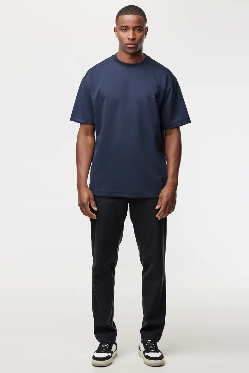 Relaxed fit T-shirt | Donkerblauw