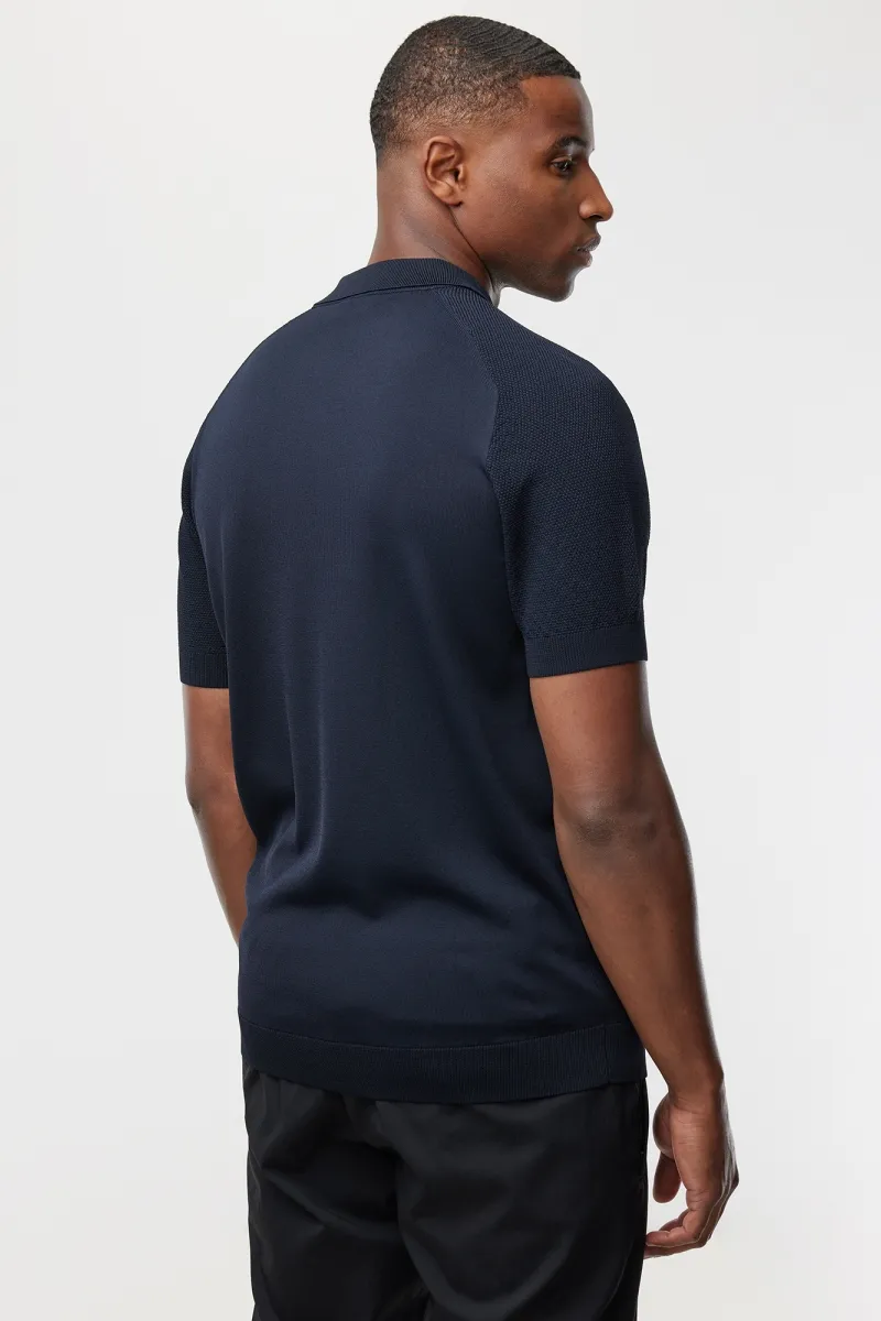 Polo zip | Donkerblauw