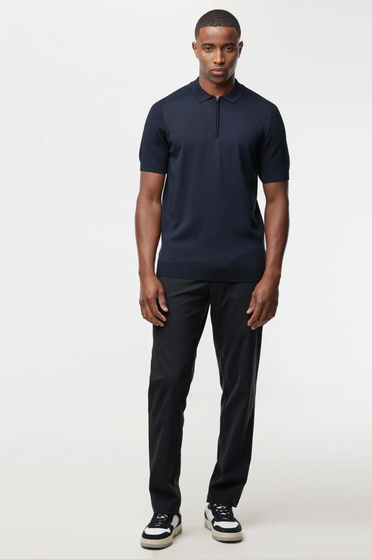 Polo zip | Donkerblauw