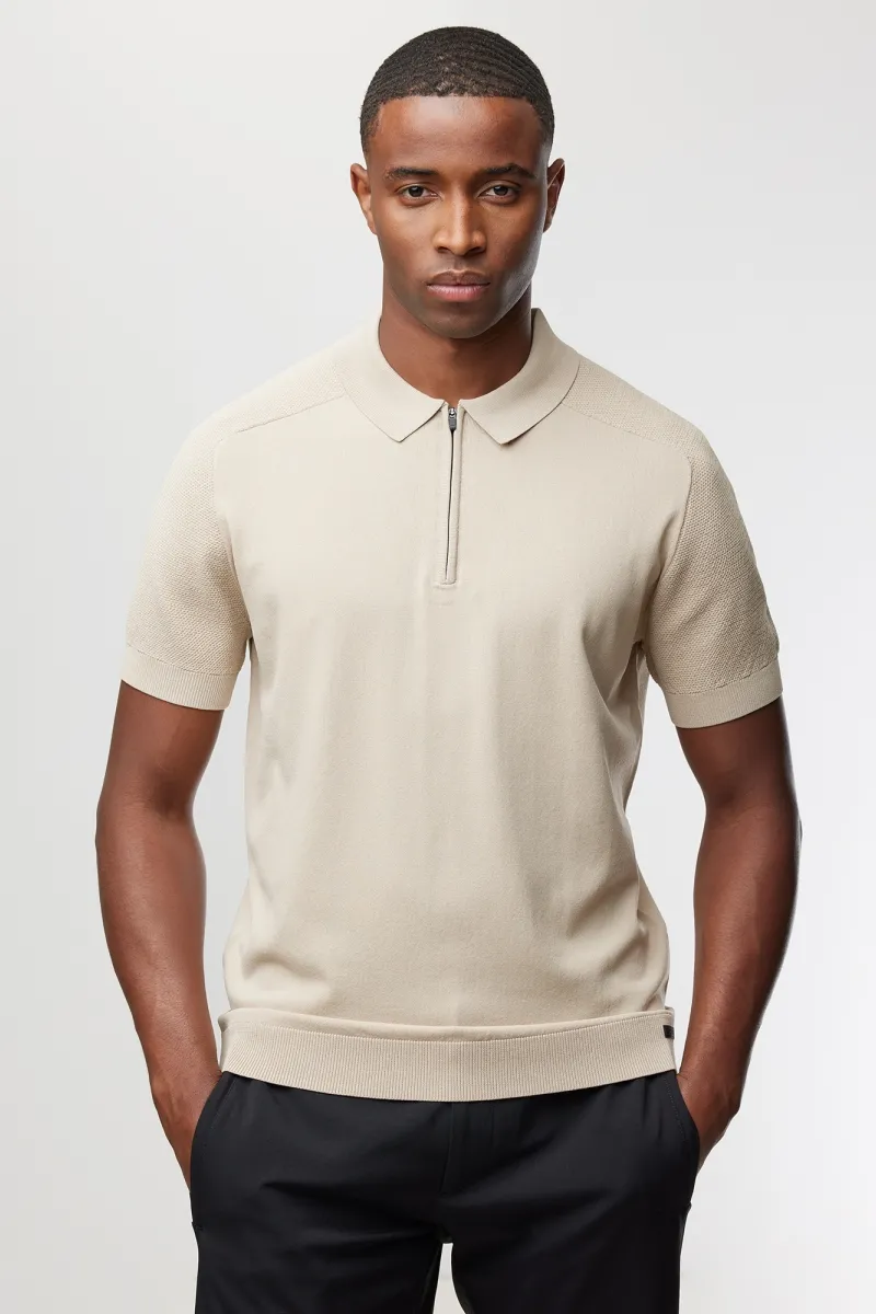 Polo zip | Beige
