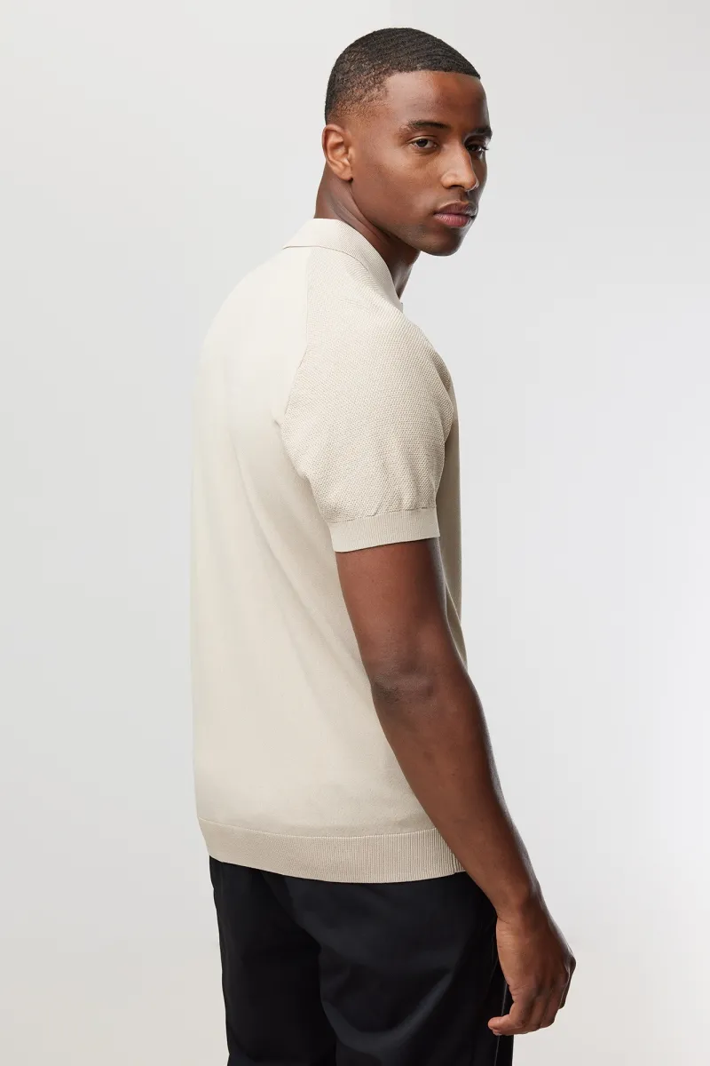 Polo zip | Beige