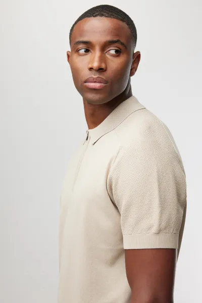 Polo zip | Beige