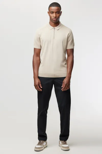 Polo zip | Beige