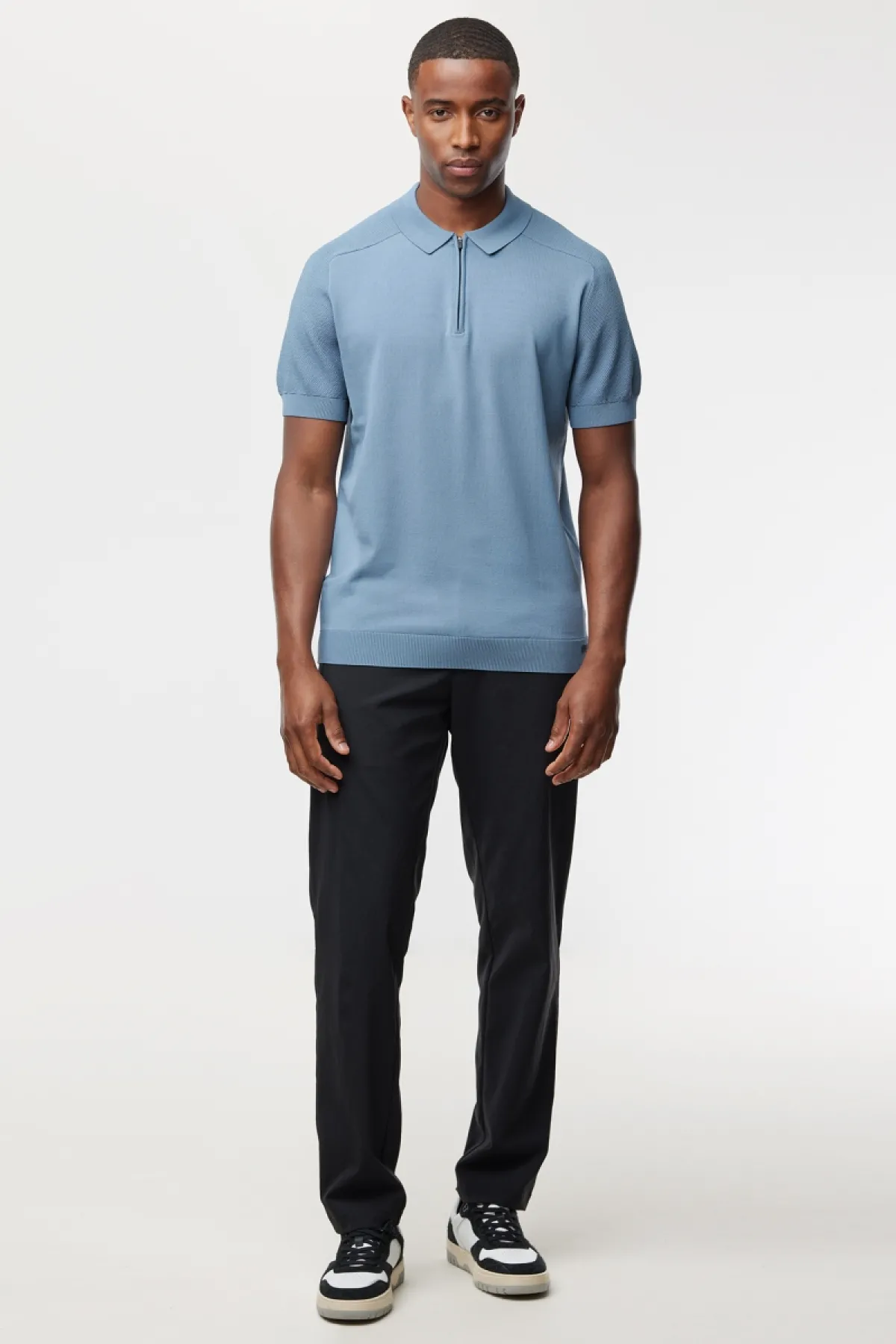 Polo zip | Blauw