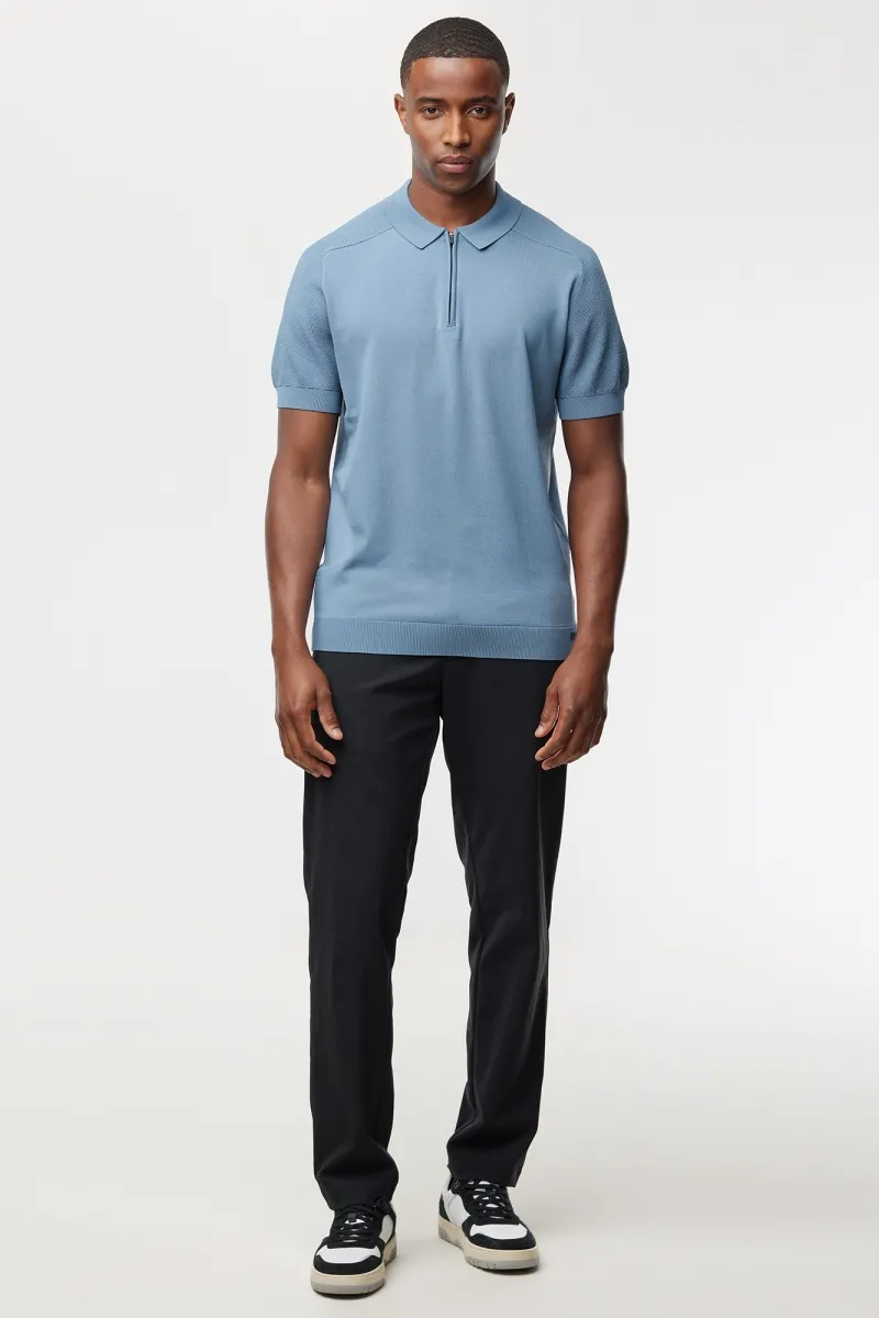 Polo zip | Blauw