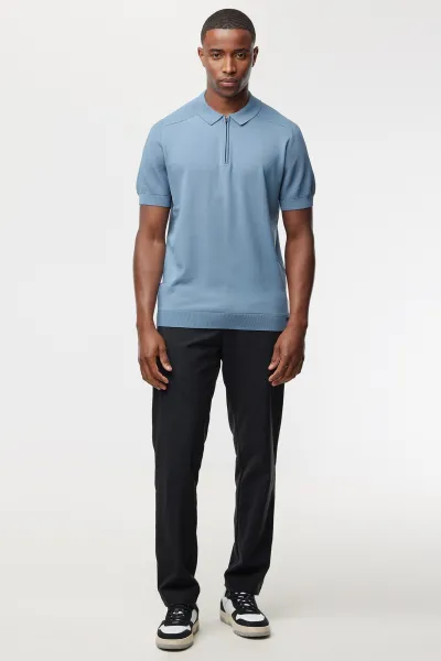 Polo zip | Blauw