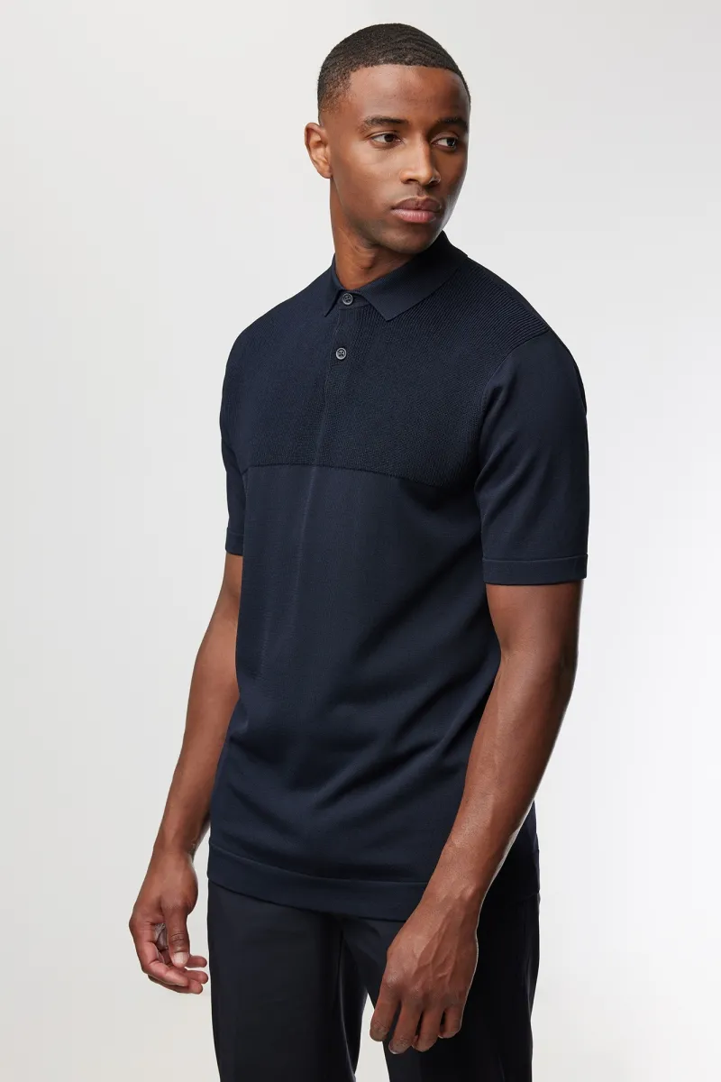 Polo button | Donkerblauw