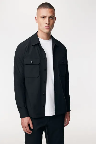 Monogram Overshirt | Zwart