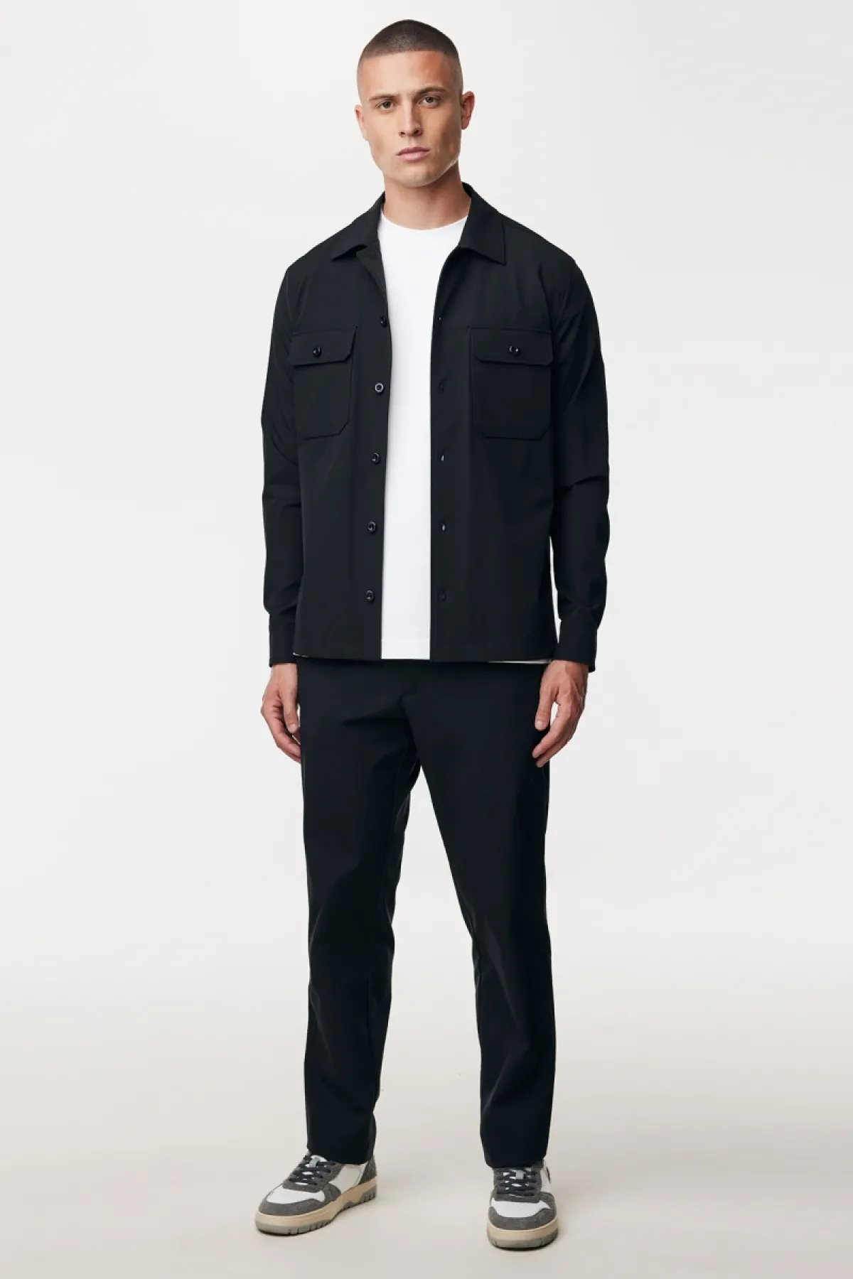 Monogram Overshirt | Zwart