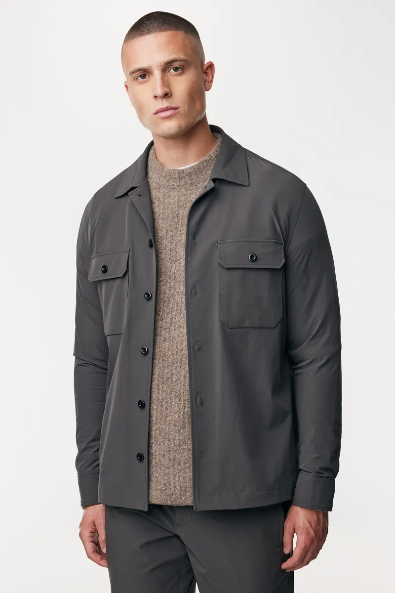 Monogram overshirt | Donkergrijs