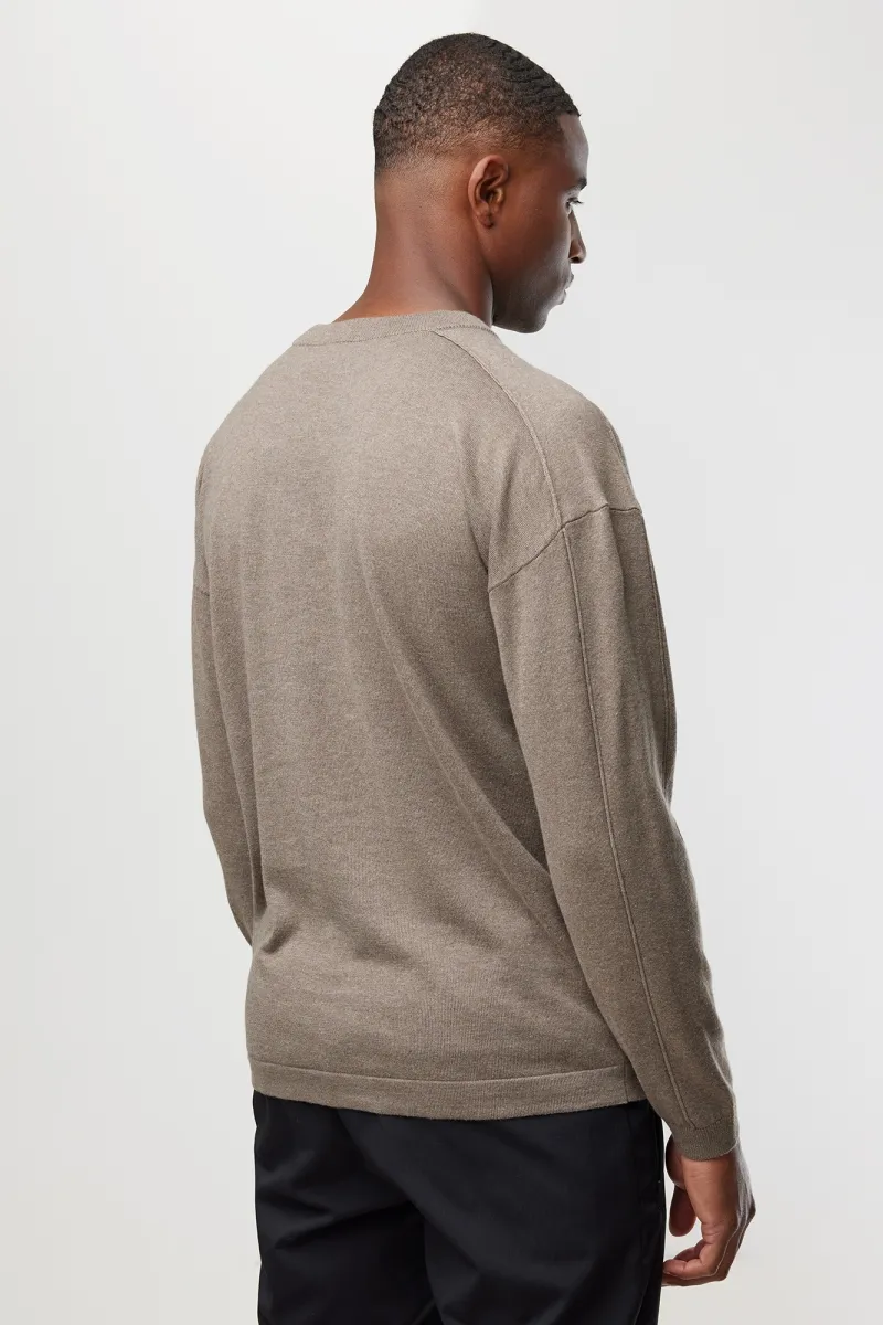 Relaxed round neck | Bruin