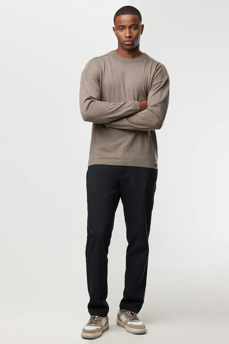 Relaxed round neck | Bruin