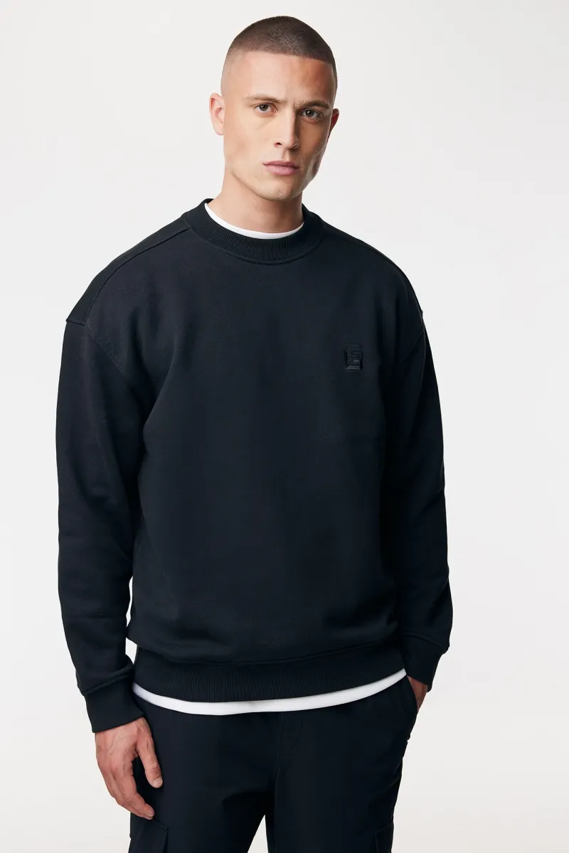 Monogram crewneck | Zwart