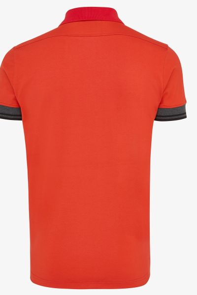 Pique stretch polo rood