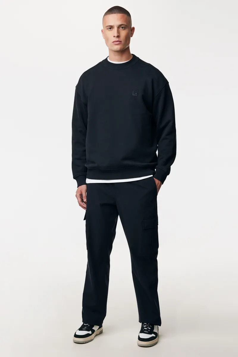 Monogram crewneck | Zwart
